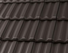 Dakpan DHS-7446 Vlakke Mulden Oudzwart