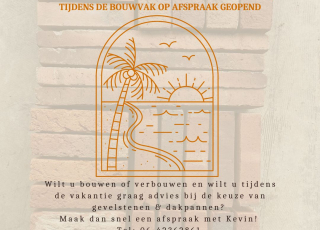 Showrooms tijdens vakantie op afspraak geopend!
